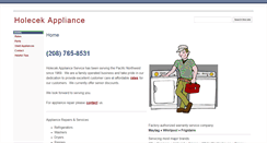 Desktop Screenshot of holecekappliance.com